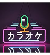 Amazon | JOMOBUTY カラオケ ネオンサイン 多階段調光可 LED KARAOKE