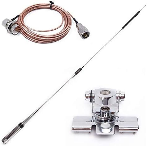 TYT Original High Gain Quad-Band 29/50/144/430Mhz Antenna for Mobile Radio TYT TH-9800 Plus+Teflon RG316 16.4ft Coaxial Cable+RB400 Bracket Clip