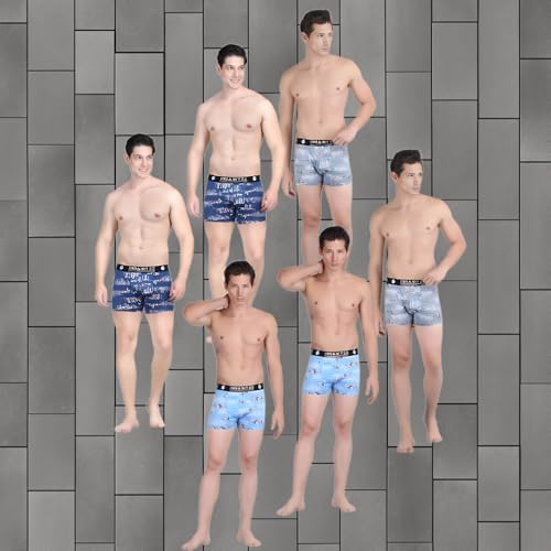Image of Men's Nylon Stretch Printed Trunk | Ultra-Soft, Breathable Innerwear for Men | Stylish & Supportive Fit