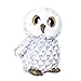 Carletto Ty 37086 White Owl GL Owlette Buddy-Eule Plüsch, Weiß, 24 cm