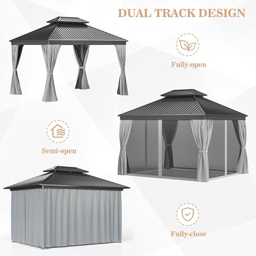 Wkm WGZ-1012-GY 10X12 Ft Hardtop Gazebo thumb #2