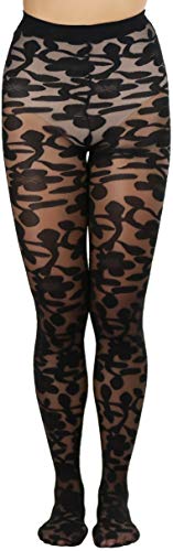 Image of ToBeInStyle Women's Sheer Floral Lace Full Length Leggings