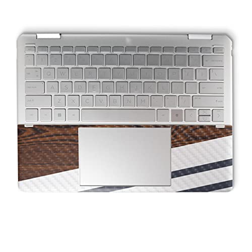 Image of MightySkins Carbon Fiber Skin Compatible with HP Spectre x360 14 inch (2022) Full Wrap Kit - Wood Formal | Protective, Durable Textured Carbon Fiber Finish | Easy to Apply | Made in The USA
