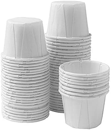 Vakly Small Disposable Paper Souffle Medicine Cups 1/2 Ounce [Pack of 1000] Cups for Medication Distribution, Pills, Tasting, Condiments, Food and Dessert Serving (1000)