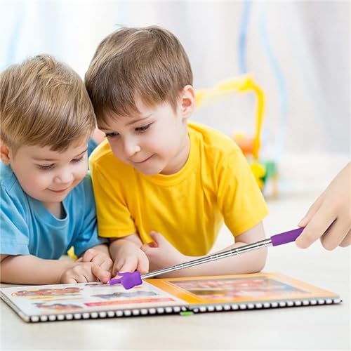 AtRyx Telescopic Teachers Pointer, 4pcs Extendable Hand Pointer Finger Pointer Stick Pointer Stick Presenter Whiteboard Pointer for Elementary School Kindergarten Teacher, Classroom Supplies