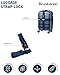 Brookstone Luggage Strap - 2-in-1 Cross Luggage Suitcase Belt with Buckle and TSA-Approved Keyless 3-Digit Combination Lock, Blue
