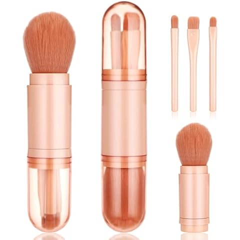 4 in 1 Portable Travel Makeup Brushes Set Cover