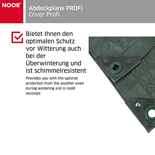 Abdeckplane Noor Profi 140g/m² Grün 3 x 3 m für Garten und Outdoor