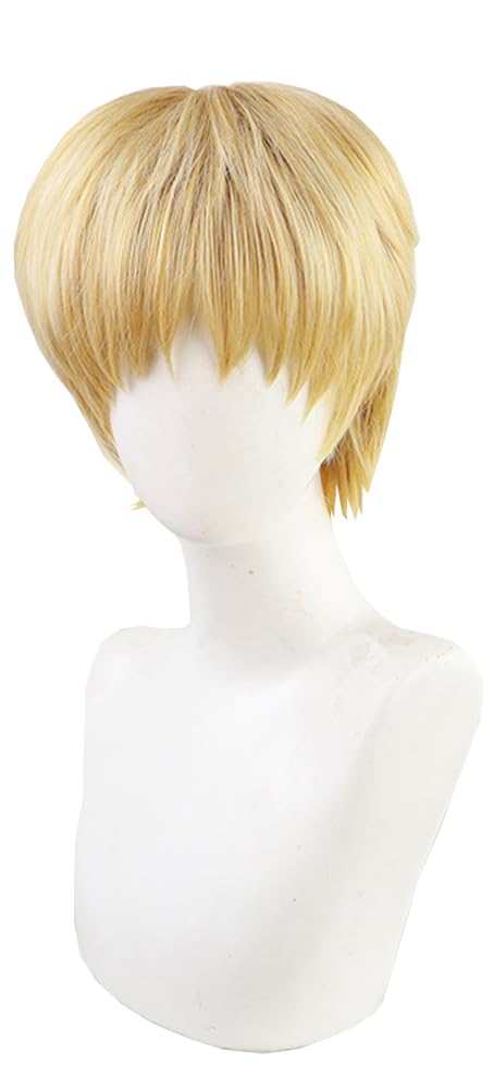 MOYEE Armin Arlert Comic Convention Costume Synthetic Hair for Halloween Christmas Party Role Play+Wig Cap