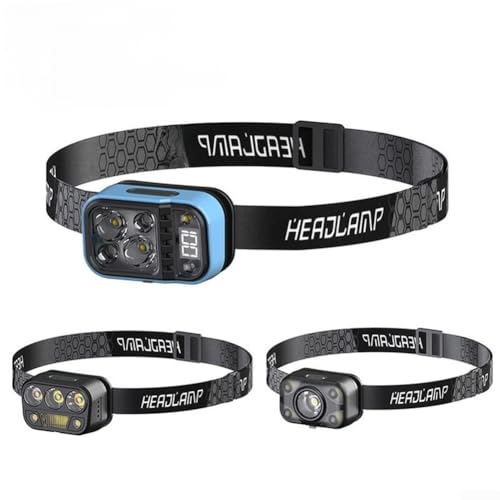 Linterna frontal LED para camping y carreras nocturnas con ajuste de ángulo cómodo 5