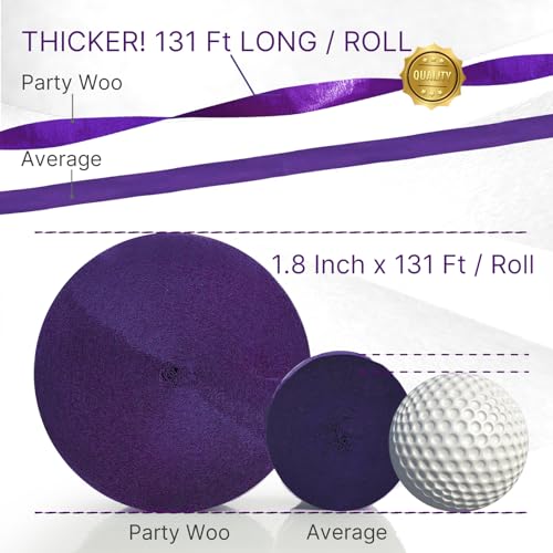 Partywoo 4711528150462 Extra Large Crepe Paper Streamers 3 Rolls 393Ft thumb #2