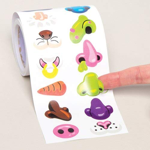 Baker Ross Assorted Nose Stickers (Pack of 400) Self Adhesive Puffy Scrapbook Stickers