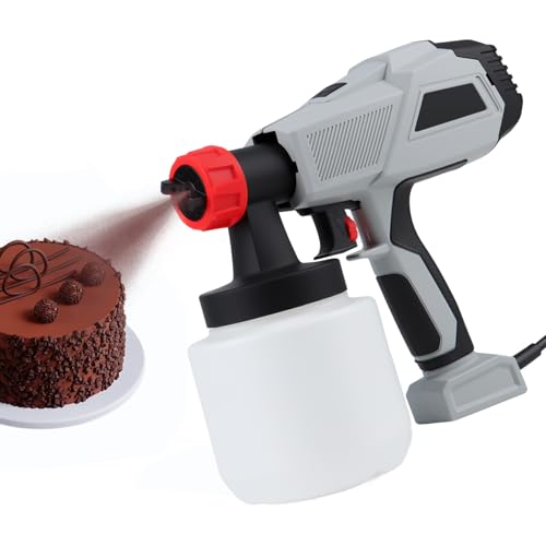 500W Chocolate Spray Gun,Cake Decorating Kit, Cake Sand-blasting Machine Portable Small Baking Sprayer,800ML Spray Bottle for Chocolate Decoration/Industrial Spraying