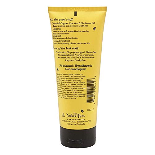 Image of The Naked Bee Nourishing Body Lotion for All Skin Types (6.7 oz) Moisture Replenishing Lotion for Dry Skin with Lavender & Beeswax