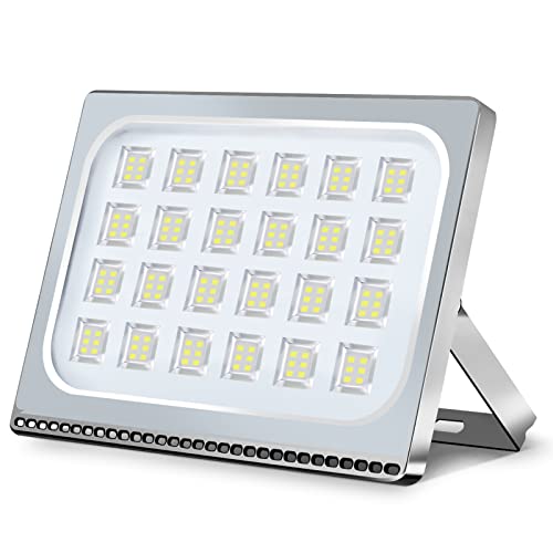 papasbox Foco LED de 150W para exteriores, 15000LM Foco blanco frío para exteriores 6000K IP65 resistente al agua Foco de pared para escalera de jardín y garaje Cover