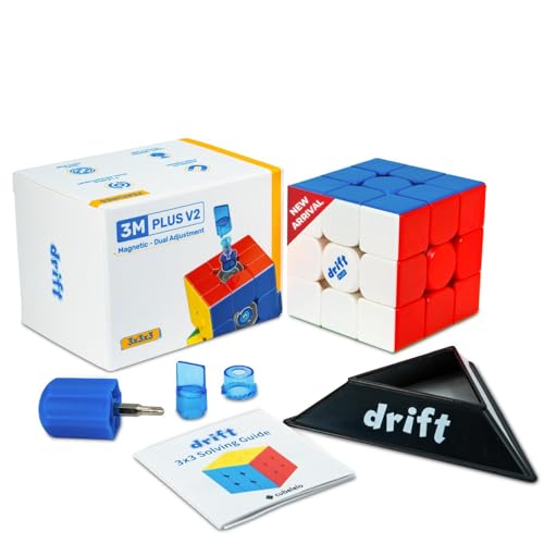 Image of Cubelelo Drift 3M Plus v2 3x3 (Magnetic) Cube | New Upgraded Version Based on MoYu RS3M v5 | Dual-Adjustment System | Premium Speedcube for Kids Boys Girls Ages 4+ Year Old & Adults