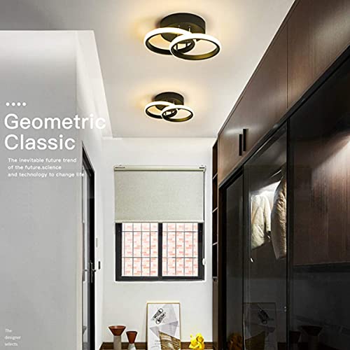 Plafonnier LED dimmable 22W noir avec télécommande et 3 températures de couleur