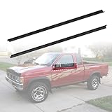 Dexepe 2Pcs Outer Door Weatherstrip Window Seal Belt Car Window Rubber Moulding Trim Compatible with Nissan Pickup D21 Hardbody 1986-1994 Replace 80820-01G00 80821-01G00