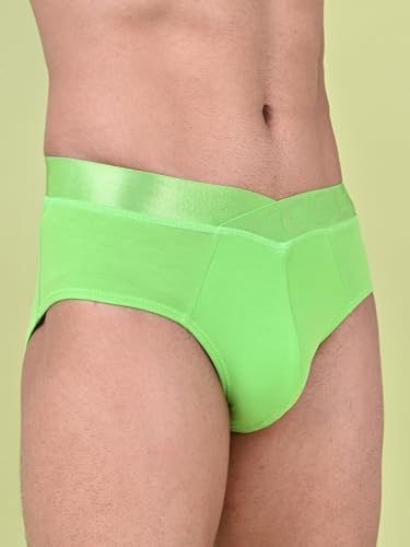Image of Rupa Colors Modern Solid Brief for Men, Cotton Blend, Regular Fit, Outer Elastic, Pack of 1
