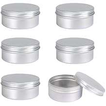 6PCS 120 ML 4oz Round Aluminum Jars Tins Cosmetic Sample Containers With Screw Top For Beard Balm Salve Lip Balm Crafts Make Up Candles Storage Bottle