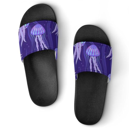 Claquettes femme violettes à semelle épaisse et sandales antidérapantes