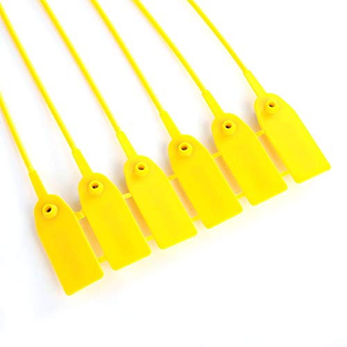 Plastic Seal Label,100pcs Yellow Package Transportation Truck Plastic Security Seal 40cm Label Cable Ties with Number - Image 4
