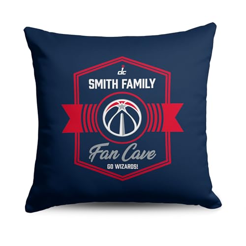NORTHWEST NBA Washington Wizards, Dominion, Personalized Throw Pillow, 18 x 18 Inches