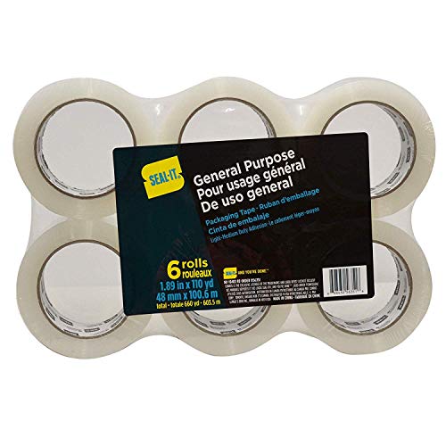 Ruban adhésif pour caisses et imprimantes en rouleau 4,7 x 109.4 - Lot de 6 joints