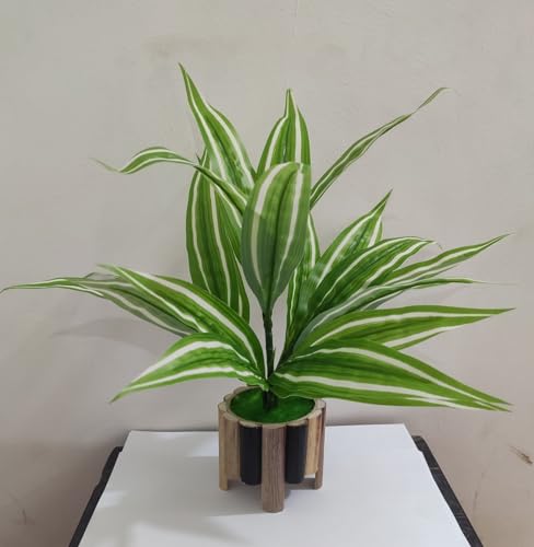 Best Artificial Hanging Plants for Your Home 67 4 Branches Snake | Spider Artificial Plant with Stylish Wooden Po...