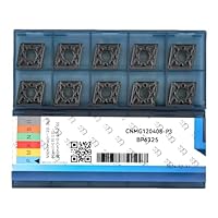 CDBP CNC Hartmetalleinsätzen 10 Stück Wendeplatten CNMG120408 CNMG432- universelle Stahlbearbeitung - TiN Beschichtung