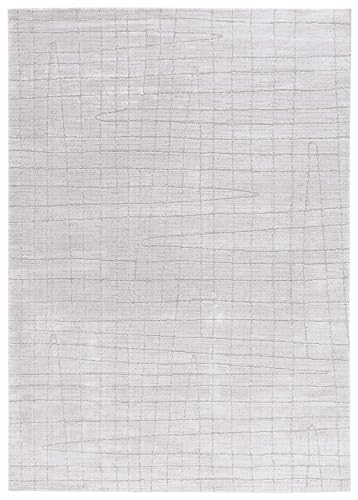 Safavieh Neptune Collection Geometric Area Rugs for Living Room Dining Room Bedroom Short Pile Light Grey 3ft x 5ft