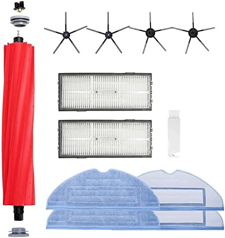 12 Pcs Accessories for Xiaomi Roborock S7 MaxV S7+ S7 T7 T7S T7 Plus Parts Robot Vacuum Cleaner Kit 1 Main Brush +4 Mop Pad +4 Side Brush +2 Filter