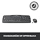 Logitech MK330 Kabelloses Tastatur-Maus-Set, 2.4 GHz Verbindung via USB-Empfänger, 4 programmierbare G-Tasten, 12 bis 24-Monate Batterielaufzeit, PC/Laptop, Deutsches QWERTZ-Layout - Schwarz