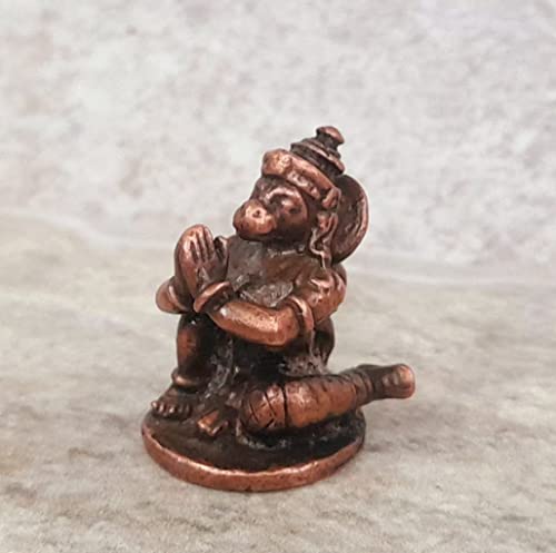Image of Copper Hanuman Idol 0.7 in | Patina Antique Finish | 18g
