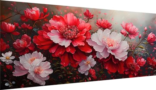Peinture diamant fleur pour sublimer votre salon avec un loisir créatif 40x80 cm