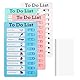 To-Do Liste Kinder Haushaltsplaner 4-tlg + 10 Blatt abwischbar ABS Material Organizer für Hausarbeit Lernplanung (30x20cm)