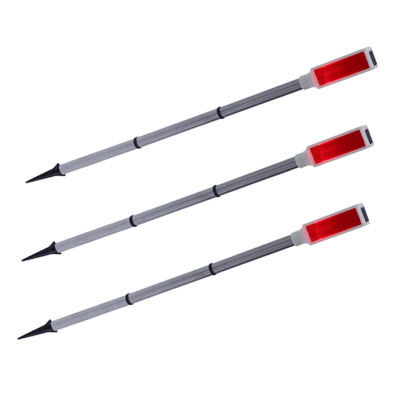 Cabilock Driveway Entrance Lights 3 Solar Driveway Markers Reflective Stakes Flashing Led Lights for Road Safety