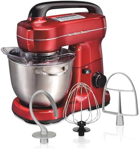 Hamilton Beach Electric Stand Mixer, 4 Quarts, Dough Hook, Flat B...