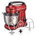 Hamilton Beach Electric Stand Mixer, 4 Quarts, 7 Speeds with Whisk, Dough Hook, Flat Beater Attachments, Splash Guard, Red (63395)