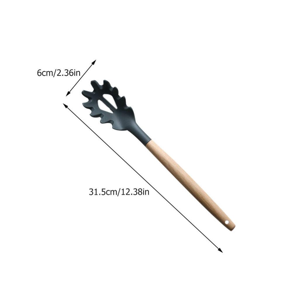 ABOOFAN Silicone Pasta Fork, Spaghetti Spoon Noodle Spoon Server Pasta Serving Spoon Spaghetti Strainer Ladle Spaghetti Spatula Cooking Tools