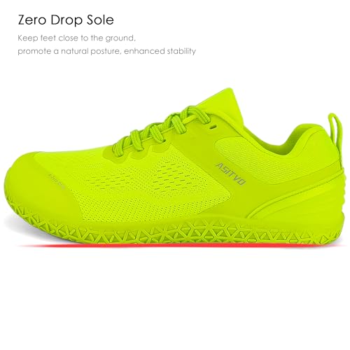 Image of ASITVO Wide Barefoot Shoes Men Gym Zero Drop Sole Minimalist Cross Trainer Width Toe Box Sneakers Grounding Knit No-Sew Upper TPU Toe and Heel Colorful