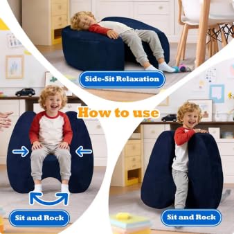 Sensory Soft Squeeze Seat, Beruhigender Kompressionsstuhl für Kinder mit sensorischen Bedürfnissen, waschbarer Bezug, Schaukeldesign11