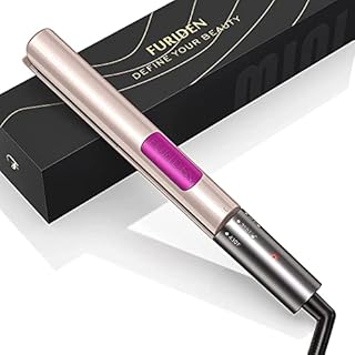 Mini Curling Iron, Mini Hair Straightener and Curler 2 in 1, Ceramic Mini Hair Curler for Short Hair, Travel Curling Iron for Short Hair, Dual Voltage Hair Straightener - 0.75 Inch