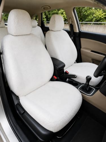 Image of JK Curtains Universal Fit Car Seat Cover Towel for 5 Seater Cars | Soft Plush Fabric Front & Rear Seat Covers with Headrest Covers | Full Seat Coverage | Washable & Reusable | Car Seat Protector