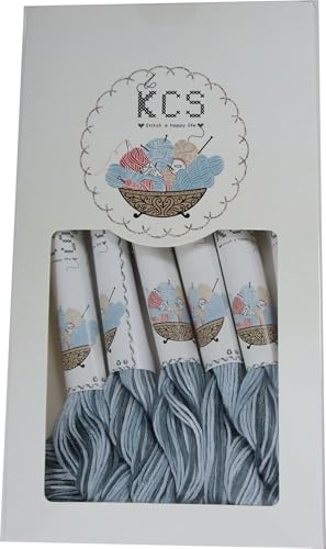 Image of KCS Big skeins of 25 Meters Size 25 Color Variegated Cross Stitch Stranded Threads,6 skeins,53