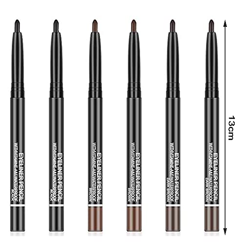 6 Pcs Eyeliner Gel Pens Waterproof Smudge-Proof Smooth Eye Liner Matte Eyeliner Gel Pencil Set for Eyes Makeup(13cm) - Image 3