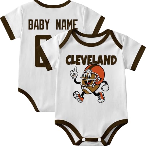 Image of KREDE Baby Clothes Custom Short Sleeves for Baby Boy Gifts | Custom Bodysuit with Number Name Gifts for Baby