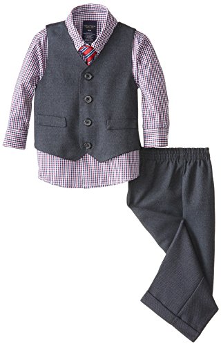 Image of Nautica Baby Boys' 4-Piece Set with Dress Shirt, Vest, Pants, and Tie