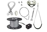 ZLP Manufacturing 75' Spring Stop Zip Line Kit - Trolley with Swing Style Seat & Spring Brake - Rate
