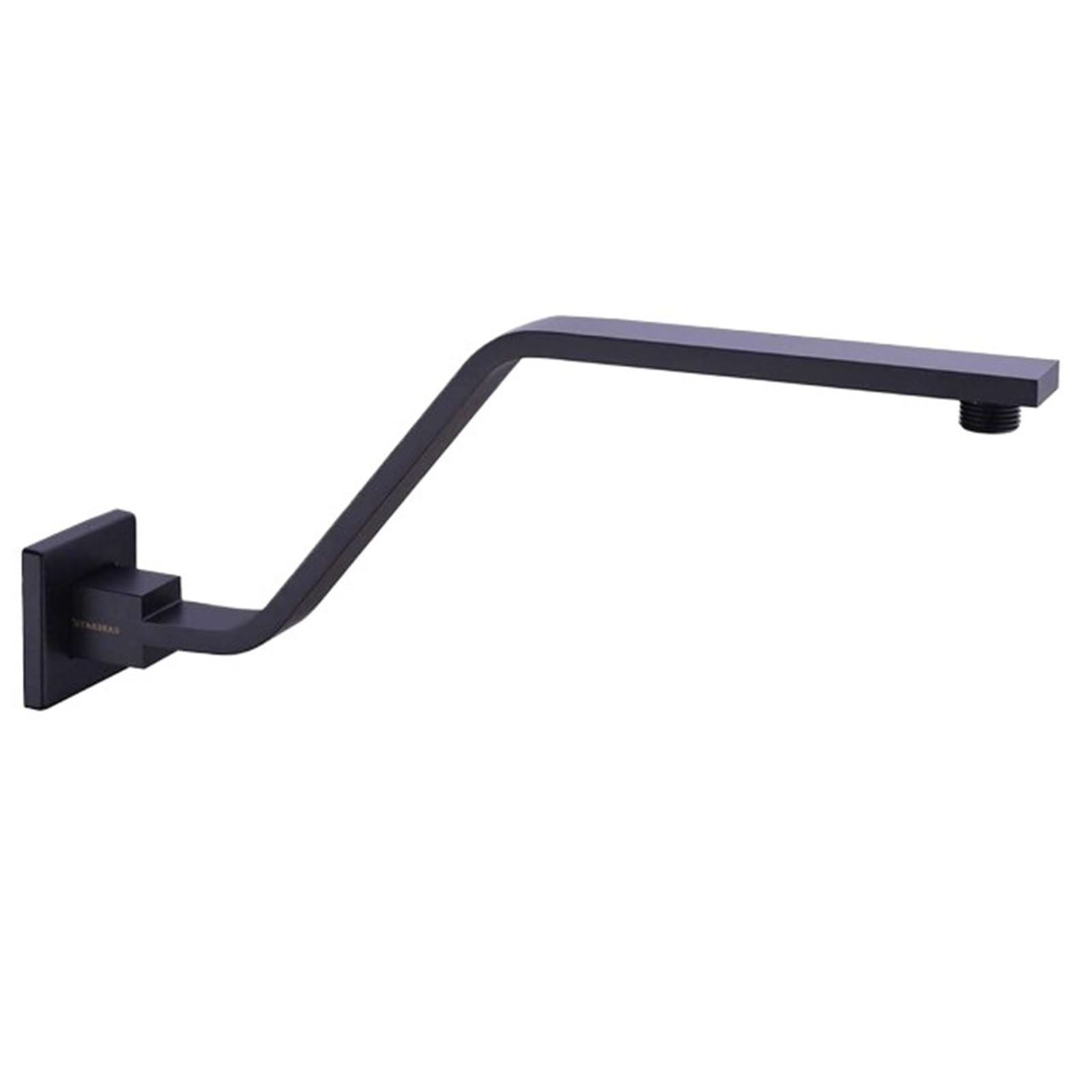 ExtensióN Del Brazo De La Ducha Extensión de brazo de ducha de latón, soporte for cabezal de ducha, cromado, níquel cepillado, negro(Black)